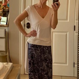 White Blouse with Side Tie